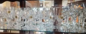 Juego De 25 Copas Francesas Vintage Para 5 Personas Marca Cristal D'Arques Cristal De Plomo P4600 N12